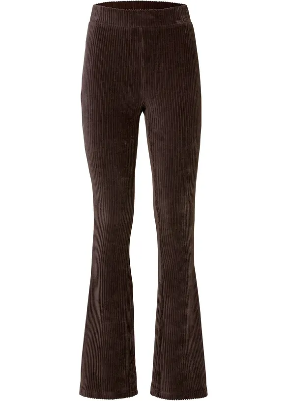 Ausgestellte Leggings in Cordoptik in braun von vorne - bonprix Ausgestellte Leggings in Cordoptik in braun von vorne - bonprix