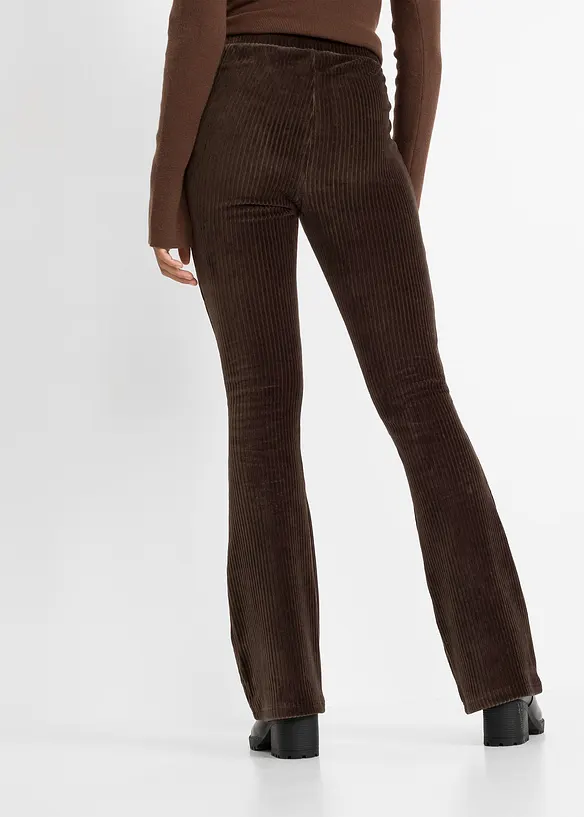 Ausgestellte Leggings in Cordoptik in braun von hinten - bonprix Ausgestellte Leggings in Cordoptik in braun von hinten - bonprix