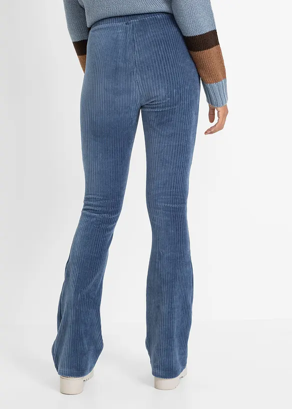 Ausgestellte Leggings in Cordoptik in blau von hinten - bonprix Ausgestellte Leggings in Cordoptik in blau von hinten - bonprix