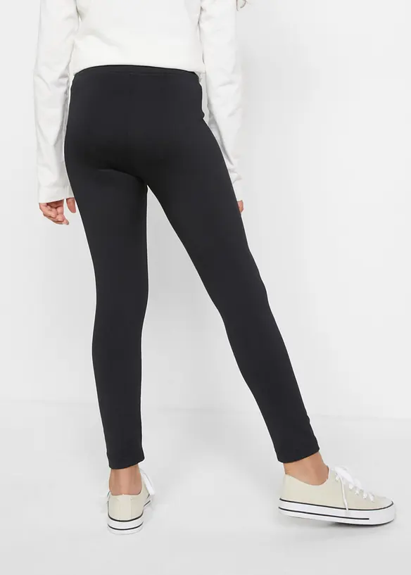 Mädchnen Thermoleggings in schwarz von hinten - bonprix