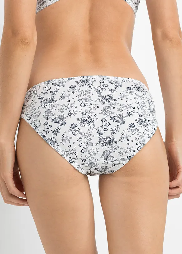 Slip mit Baumwolle (3er Pack) in blau von hinten - bonprix