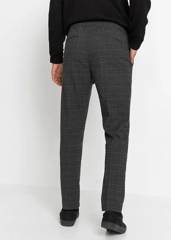 Hose in Wolloptik mit Bequembund, Regular-Fit in grau von hinten - bonprix