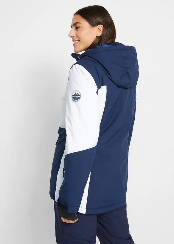 wasserdichte Ski Funktionsjacke in blau von hinten (im Anschnitt) - bonprix