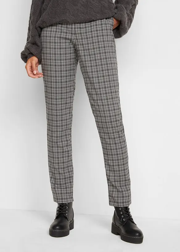 Schlupfhose mit Bequembund aus Viskose-Mix in schwarz von vorne - bonprix