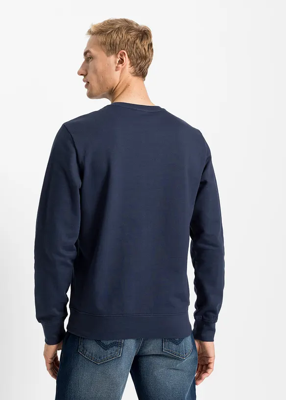 Sweatshirt (2er Pack) in blau von hinten (im Anschnitt) - bonprix