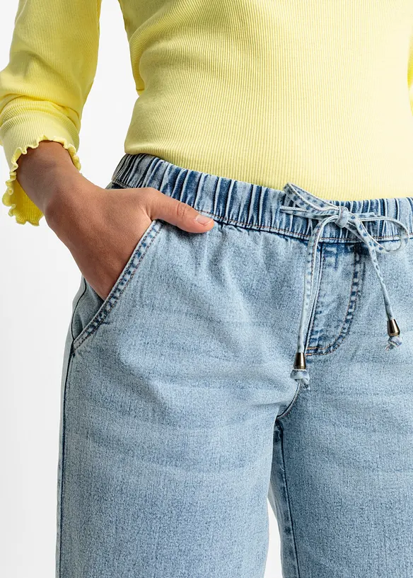 Barrel-Jeans, Mid Waist, Bequembund