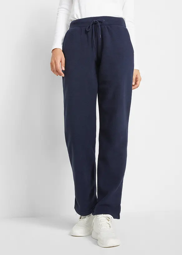 Schlupfhose aus Fleece in blau von vorne - bonprix Schlupfhose aus Fleece in blau von vorne - bonprix
