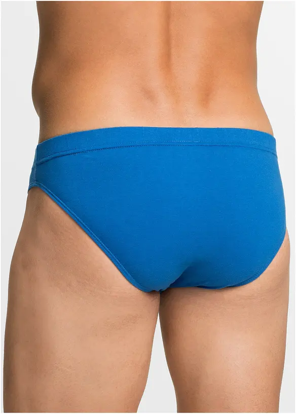Slip mit weicher Baumwolle (10er Pack) in grau von hinten - bonprix
