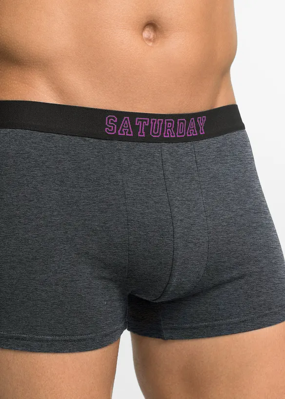 Boxershorts eng mit Baumwolle (7er Pack) in grau (Detailaufnahme) - bonprix