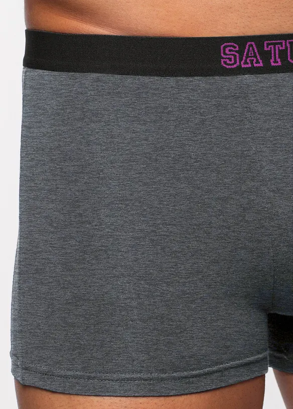 Boxershorts eng mit Baumwolle (7er Pack) in grau (Detailaufnahme) - bonprix