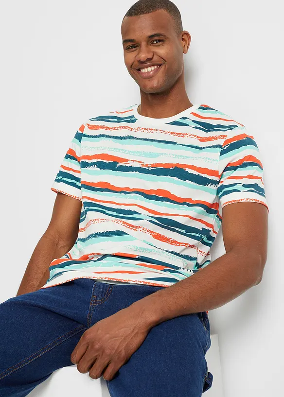 T-Shirt aus Bio-Baumwolle in bunt von vorne (im Anschnitt) - bonprix