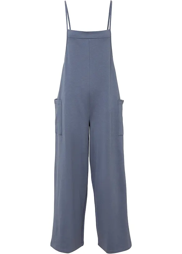 Jumpsuit aus Bio-Baumwolle in blau von vorne - RAINBOW