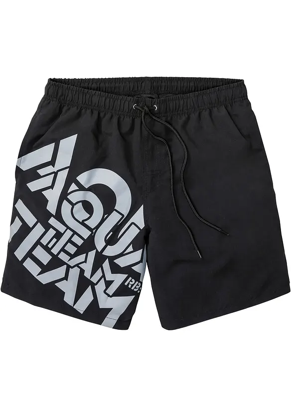 Badeshorts Herren in schwarz von vorne - bpc bonprix collection