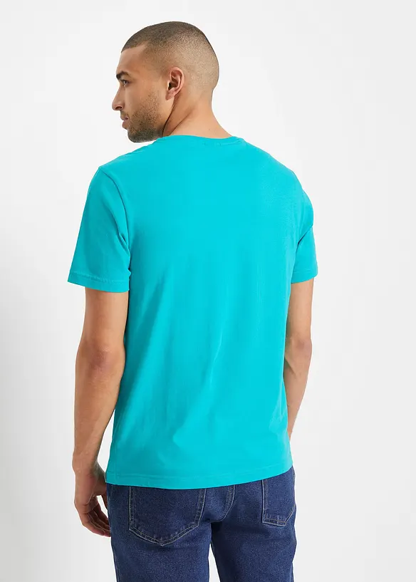 T-Shirt (2er Pack) in grün von hinten (im Anschnitt) - bonprix