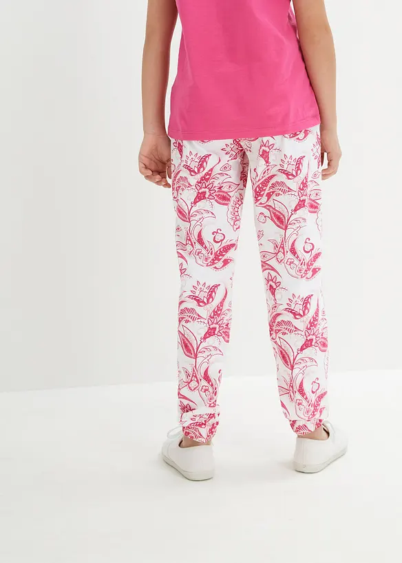 Jersey-Hose aus reiner Baumwolle in pink von hinten - bonprix