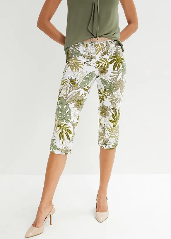 Capri-Hose in grün von vorne - bonprix Capri-Hose in grün von vorne - bonprix