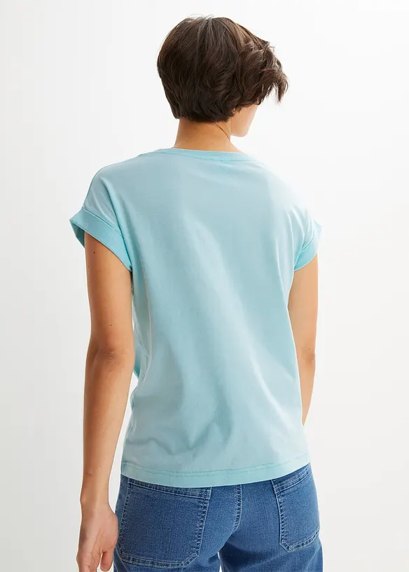 Shirt mit Pusteblumen in blau von hinten (im Anschnitt) - bonprix