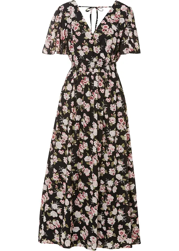 Ausgestelltes Maxikleid in schwarz von vorne - bonprix Ausgestelltes Maxikleid in schwarz von vorne - bonprix