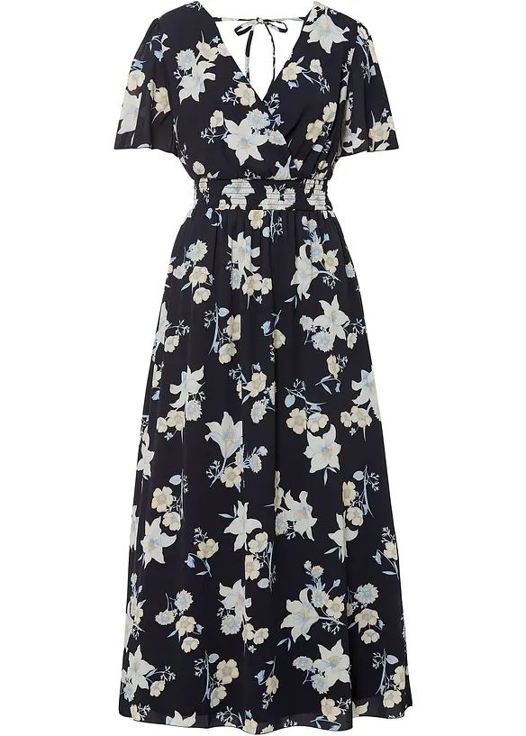 Ausgestelltes Maxikleid in schwarz von vorne - bonprix Ausgestelltes Maxikleid in schwarz von vorne - bonprix