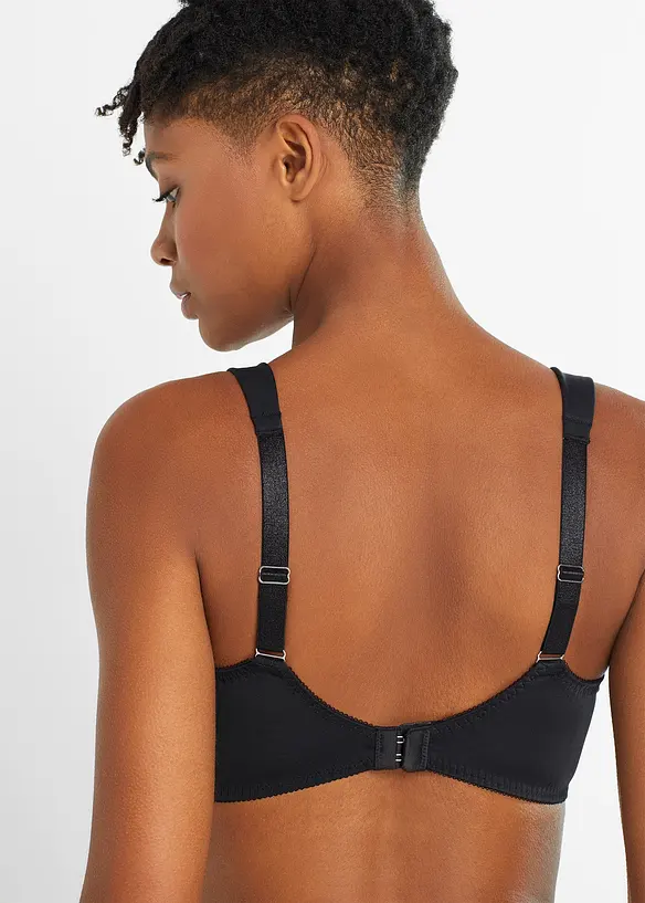 Minimizer-BH mit gepolsterten Trägern in schwarz von hinten (im Anschnitt) - bonprix