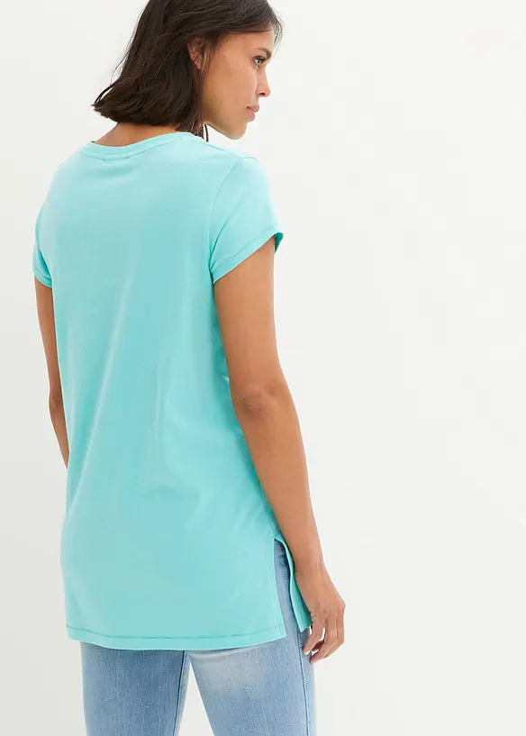 Longshirt aus reiner Bio-Baumwolle in grün von hinten (im Anschnitt) - bonprix Longshirt aus reiner Bio-Baumwolle in grün von hinten (im Anschnitt) - bonprix
