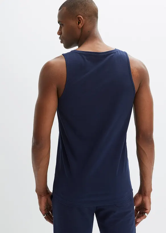 Tanktop (2er Pack) in blau von hinten (im Anschnitt) - bonprix