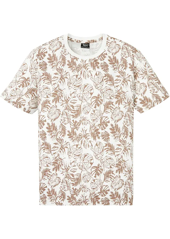 T-Shirt aus reiner Bio-Baumwolle in weiß von vorne - bonprix