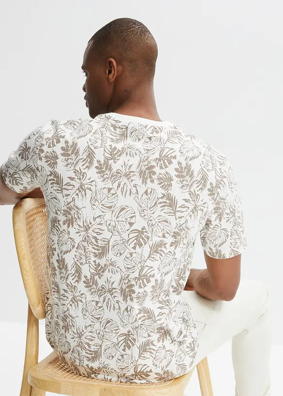 T-Shirt aus reiner Bio-Baumwolle in weiß von hinten (im Anschnitt) - bonprix