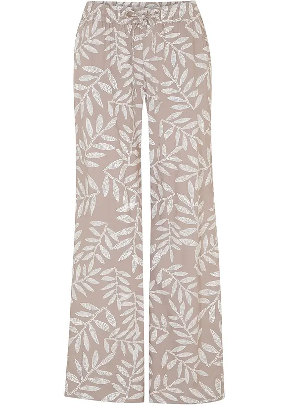 Palazzo-Hose aus fließender Viskose in braun von vorne - bonprix Palazzo-Hose aus fließender Viskose in braun von vorne - bonprix