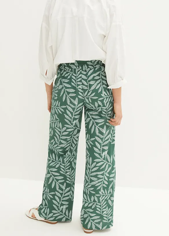 Palazzo-Hose aus fließender Viskose in grün von hinten - bonprix Palazzo-Hose aus fließender Viskose in grün von hinten - bonprix