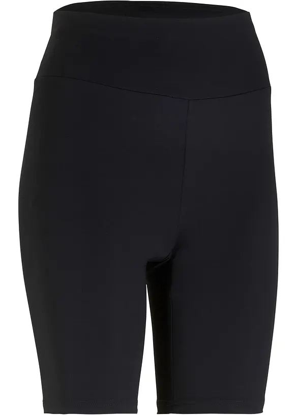 Sport-Radler mit Ocean Bound Plastic, Bermuda-Länge in schwarz von vorne - bonprix