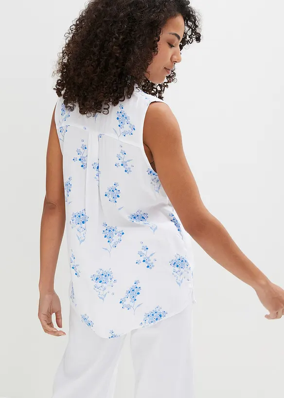 Viskose-Bluse, ärmellos in weiß von hinten (im Anschnitt) - bonprix Viskose-Bluse, ärmellos in weiß von hinten (im Anschnitt) - bonprix