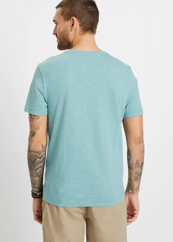 T-Shirt in blau von hinten (im Anschnitt) - bonprix
