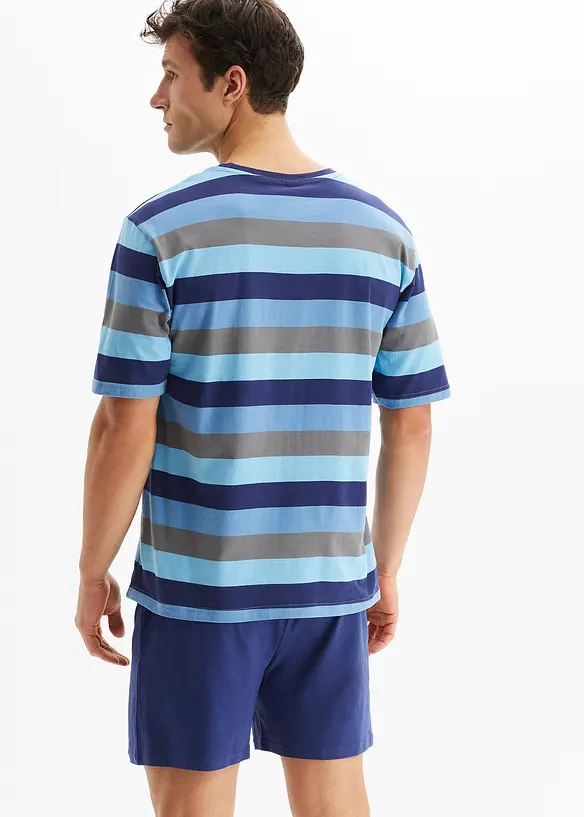 Shorty (2-tlg. Set) in blau von hinten (Totalaufnahme) - bonprix