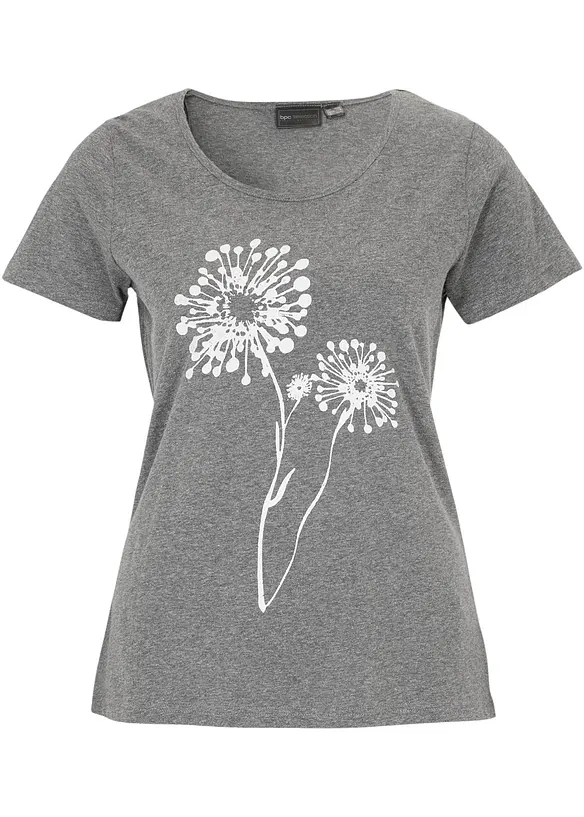 T-Shirt in grau von vorne - bonprix