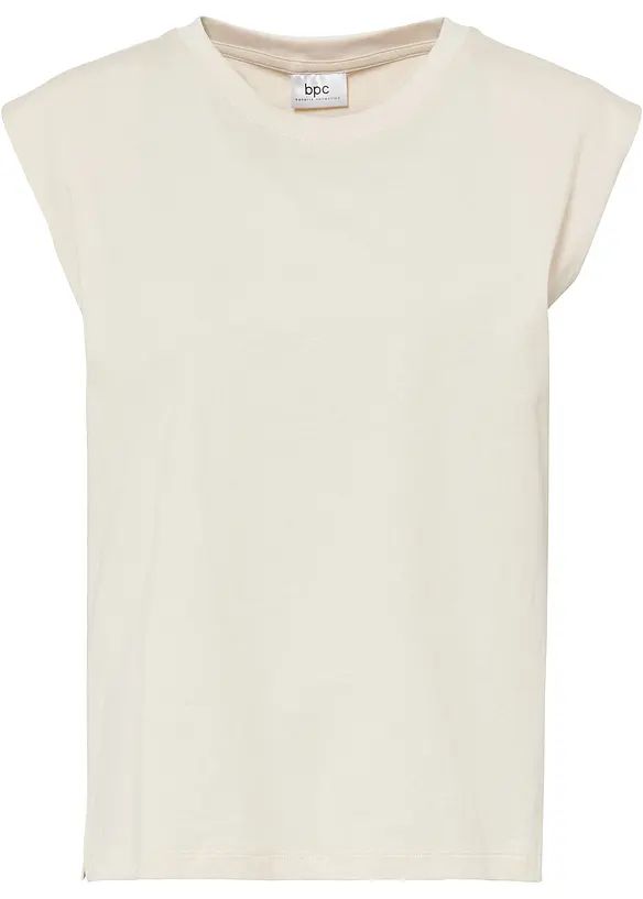 Oversize-Shirt aus reiner Bio-Baumwolle in beige von vorne - bonprix Oversize-Shirt aus reiner Bio-Baumwolle in beige von vorne - bonprix
