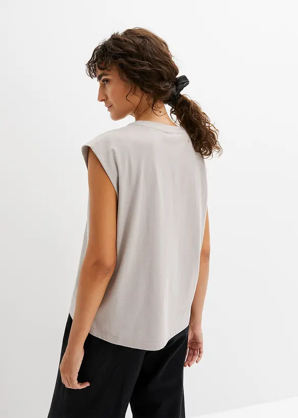 Oversize-Shirt aus reiner Bio-Baumwolle in grau von hinten (im Anschnitt) - bonprix Oversize-Shirt aus reiner Bio-Baumwolle in grau von hinten (im Anschnitt) - bonprix