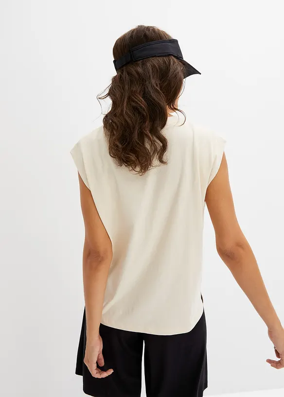 Oversize-Shirt aus reiner Bio-Baumwolle in beige von hinten (im Anschnitt) - bonprix Oversize-Shirt aus reiner Bio-Baumwolle in beige von hinten (im Anschnitt) - bonprix