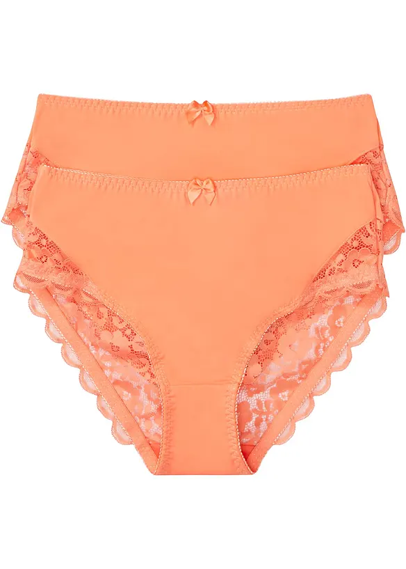 Maxislip (2er-Pack) in orange von vorne - bonprix