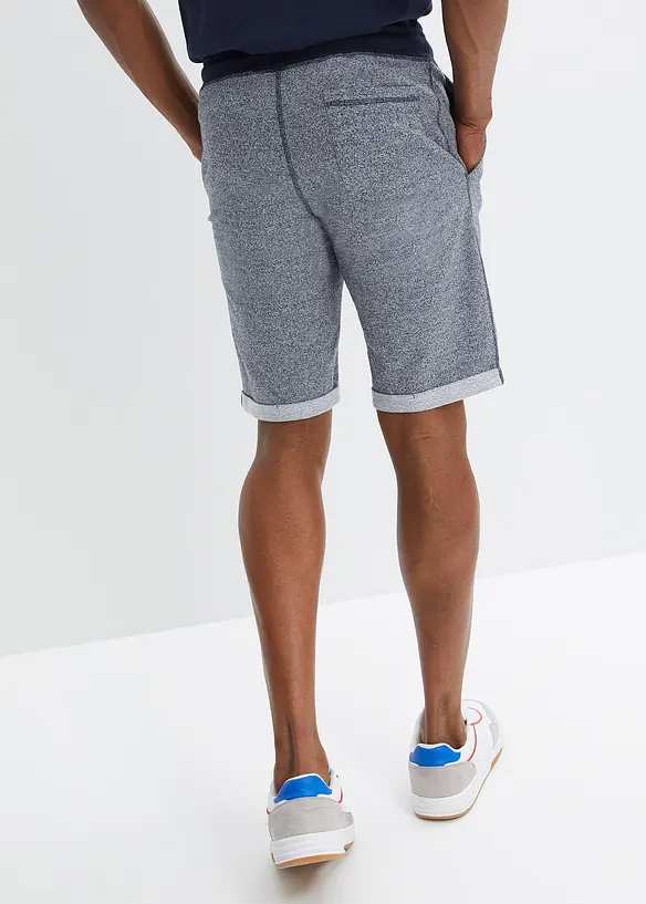 Sweat-Shorts in Denim-Optik in blau von hinten - bonprix
