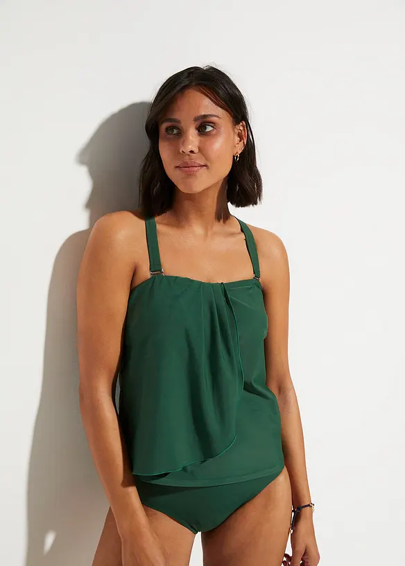 Bandeau-Tankini (2-tlg.Set) in grün von vorne (Totalaufnahme) - bonprix Bandeau-Tankini (2-tlg.Set) in grün von vorne (Totalaufnahme) - bonprix
