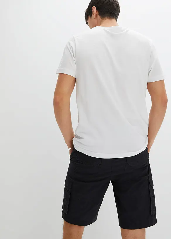 T-Shirt (5er Pack) in weiß von hinten (im Anschnitt) - bonprix
