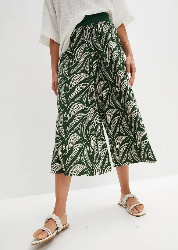 Jersey-Hose aus Baumwoll-Viskose Mix in grün von vorne - bonprix Jersey-Hose aus Baumwoll-Viskose Mix in grün von vorne - bonprix