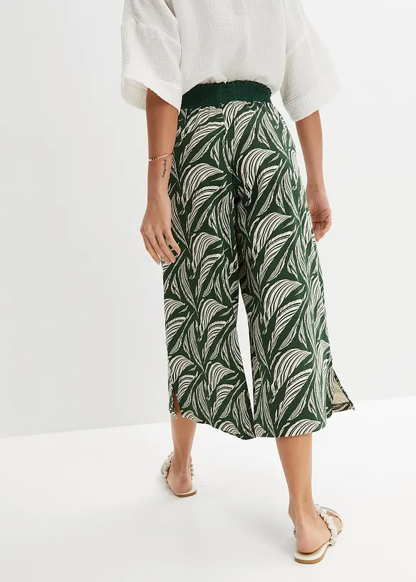 Jersey-Hose aus Baumwoll-Viskose Mix in grün von hinten - bonprix Jersey-Hose aus Baumwoll-Viskose Mix in grün von hinten - bonprix