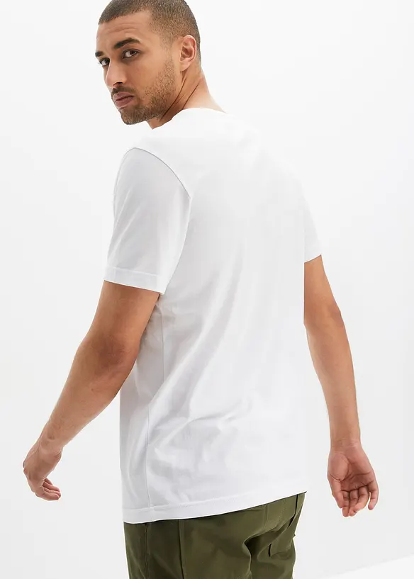 T-Shirt (5er Pack) in gelb von hinten (im Anschnitt) - bonprix