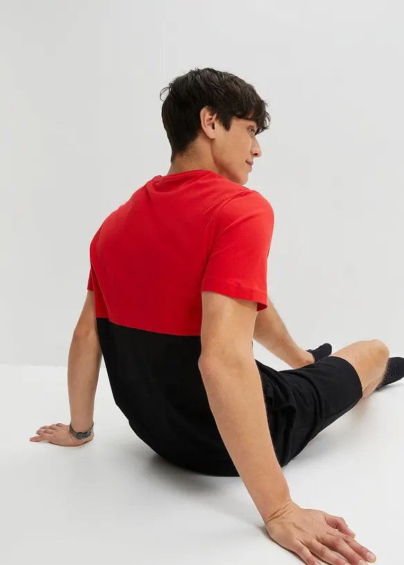 T-Shirt aus reiner Bio-Baumwolle in rot von hinten (im Anschnitt) - bonprix