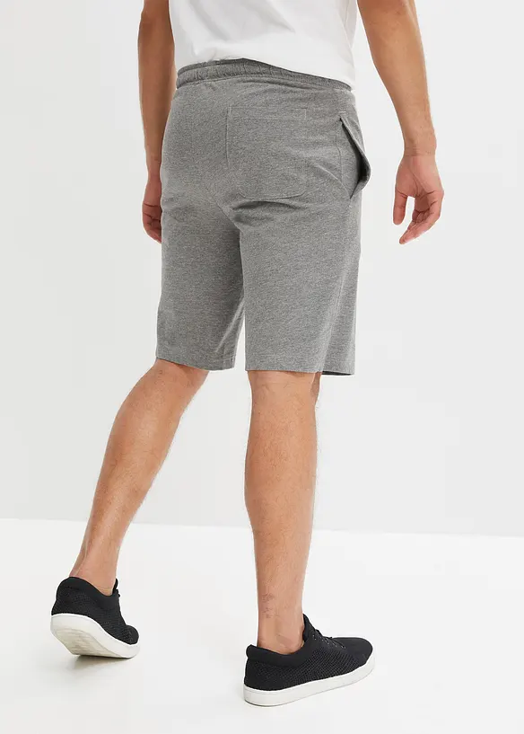 Jersey-Bermuda in Regular Fit in grau von hinten - bonprix