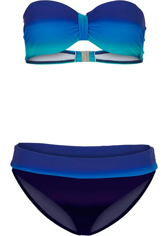 Bikini (2-tlg.Set) in blau von vorne - bpc bonprix collection