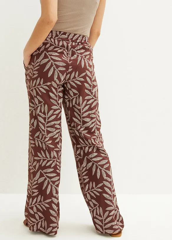 Palazzo-Hose aus fließender Viskose in braun von hinten - bonprix Palazzo-Hose aus fließender Viskose in braun von hinten - bonprix