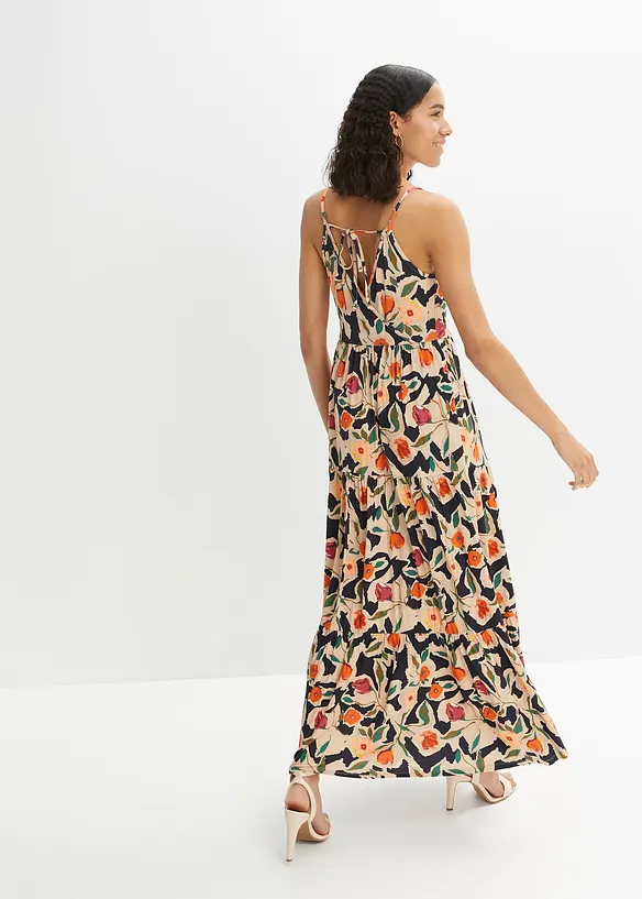 Maxikleid aus softem Viskose-Mix in schwarz von hinten (Totalaufnahme) - bonprix Maxikleid aus softem Viskose-Mix in schwarz von hinten (Totalaufnahme) - bonprix